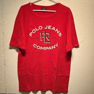 Polo Jeans by Ralph Lauren Red Graphic Tee (XL)